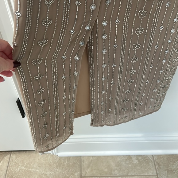 Mac Duggal Beaded Cap Sleeve Column Dress - Picture 9 of 10